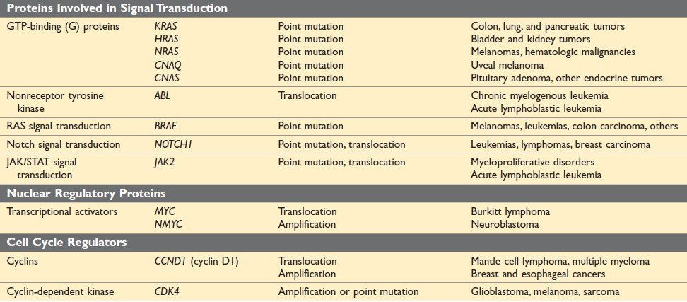 Selected Oncogenes, Their Mode of Activation, and Associated Human Tumors 