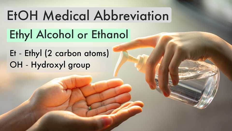 EtOH Medical Abbreviation Emedicodiary