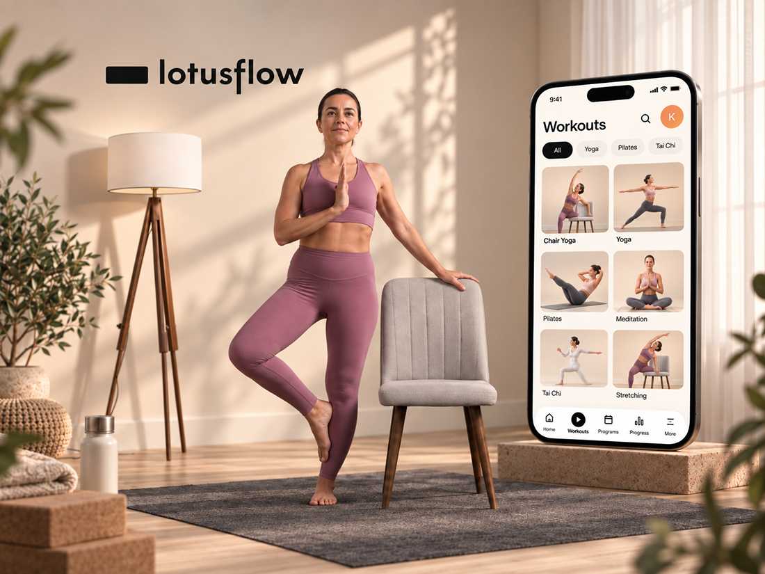 Lotus Flow: Chair Yoga for Beginners at Home