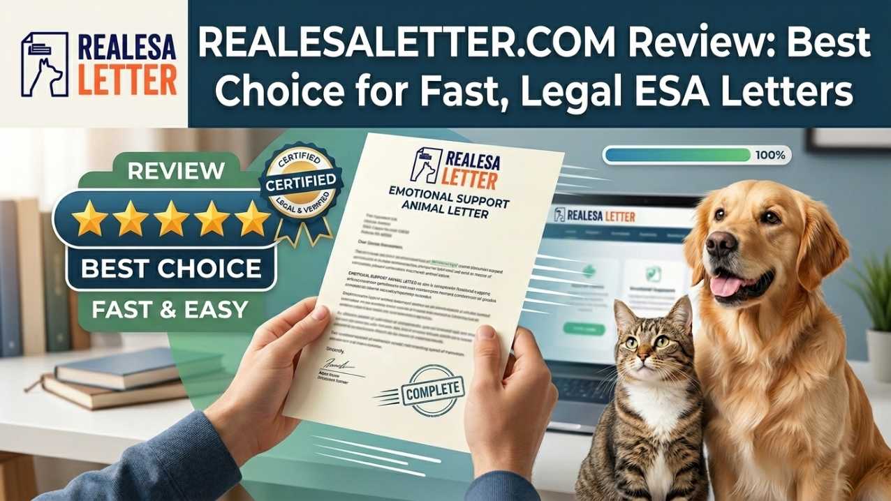 RealESALetter.com Review: Best Choice for Fast, Legal ESA Letters