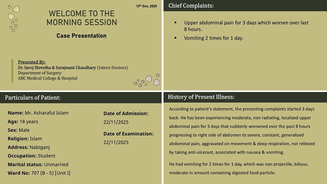 Download Duodenal Ulcer Perforation Case Presentation ppt